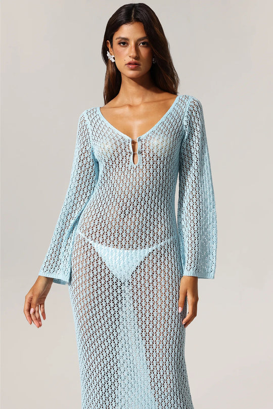 Ellison Long Sleeves Hollow Out maxi