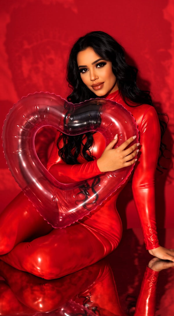 Shiny Latex Bodysuit Clubwear