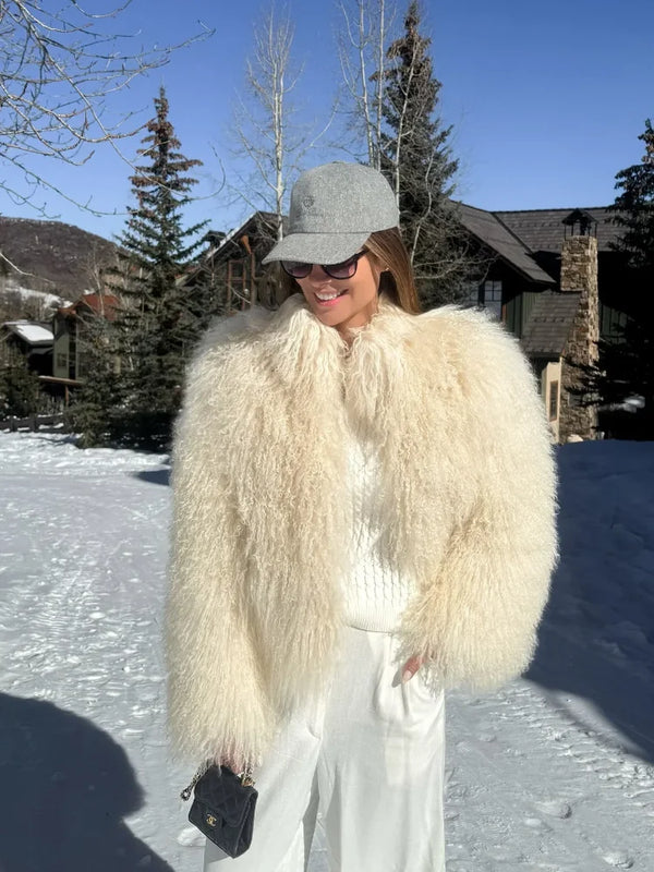 Short Coat Women Long Sleeve Turn Down